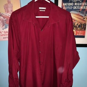 Men’s Van Heusen Flex Collar Red Dress Shirt